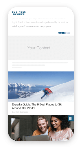 Taboola Feed Preview on Business Insider