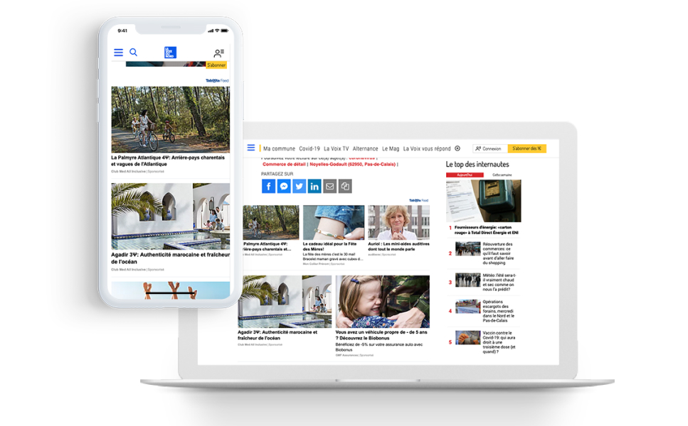 Le groupe Rossel La Voix augmente ses revenus publicitaires avec la recommandation de contenu Taboola