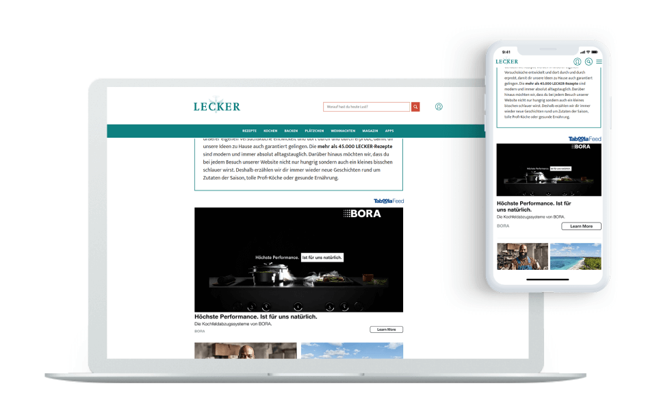 Mit Taboola Native Ads spricht BORA Kund:innen in markensicheren Umgebungen an