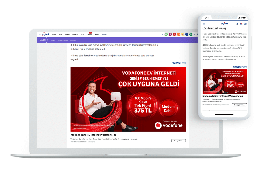Vodafone Turkey Reaches Home Internet Customers with Taboola Video Ads