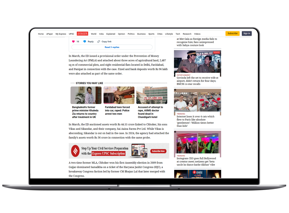 The Indian Express Achieves 8X Higher Average Pageviews per User with Article Personalization Solutions