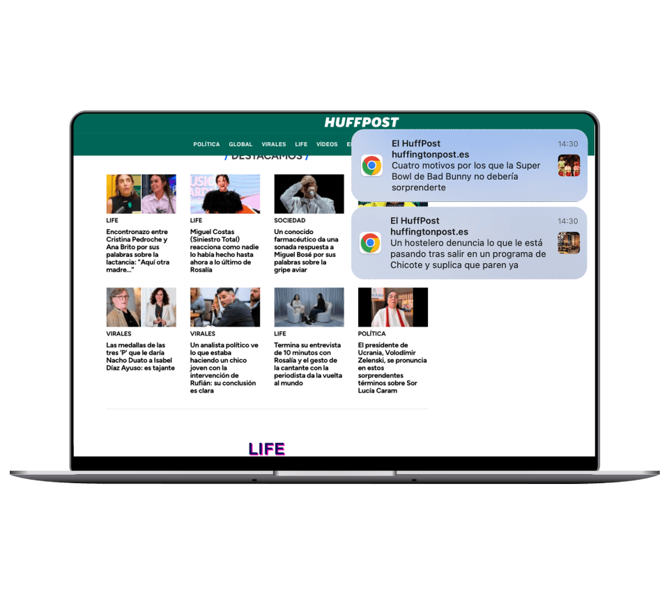 Personalized Taboola Push notifications deliver 45% higher CTR than manual for El HuffPost