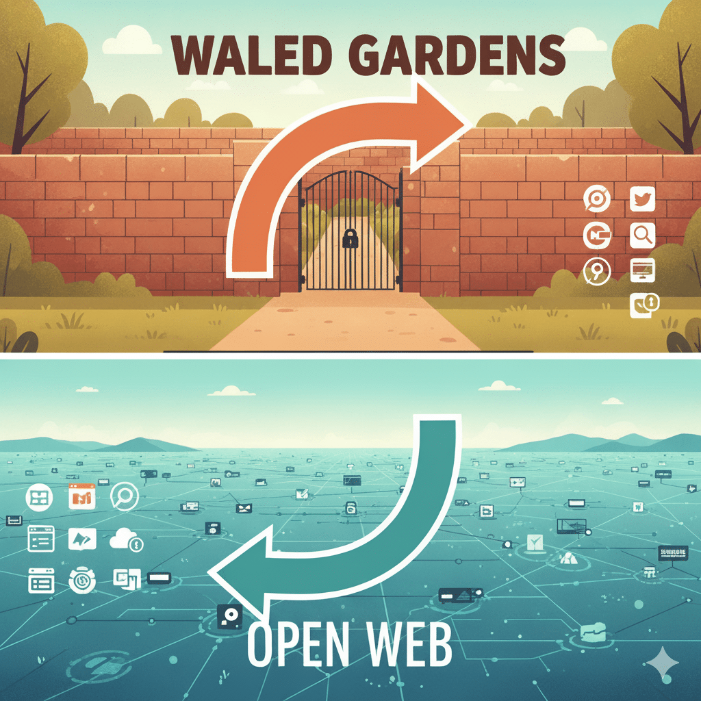 walled gardens vs open web